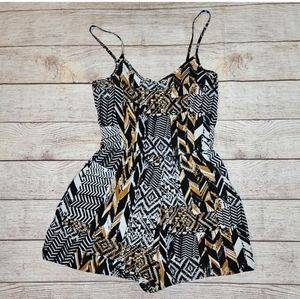 One clothing tribal aztec sleeveless shorts romper